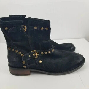 UGG Australia Fabrizia Moto Studded Women's Black Biker Boot Sz 11